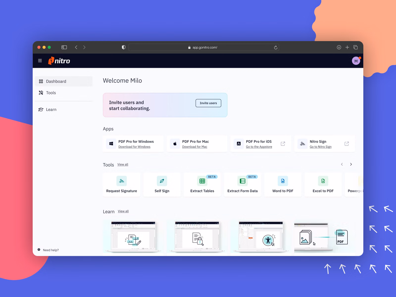 Nitro Sign agreement flow