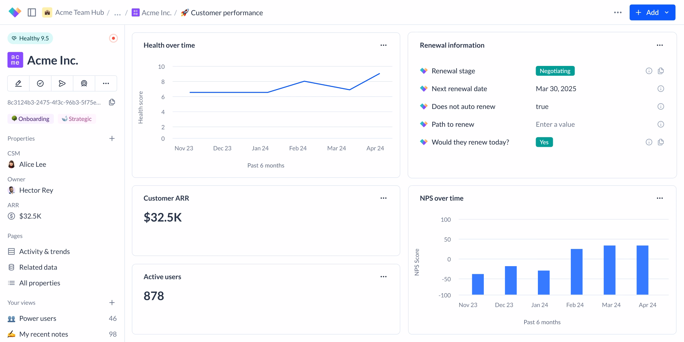 Vitally customer success stack